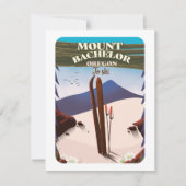 Mount Bachelor Oregon Skifahrplakat (Vorderseite)