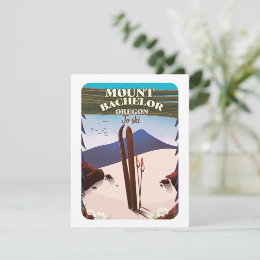 Mount Bachelor Oregon Skifahrplakat (Stehend Vorderseite)