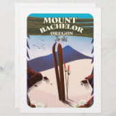 Mount Bachelor Oregon Skifahrplakat Briefbogen (Vorne/Hinten)