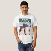 Mount Bachelor Oregon Skifahrplakat T-Shirt (Vorne ganz)