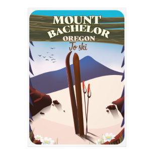 Mount Bachelor Oregon Skireiseplakat Fotodruck