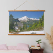 Mount Baker Bergwelt Landschaft Fotografie Wandteppich Mit Holzrahmen (Schlafzimmer)