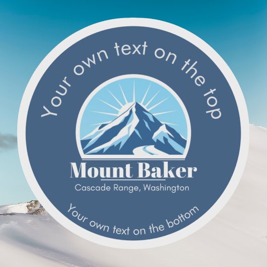 Mount Baker Cascade Washington ski resort  Aufkleber