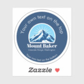 Mount Baker Cascade Washington Skigebiet Aufkleber (Blatt)