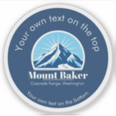 Mount Baker Cascade Washington Skigebiet Aufkleber (Vorderseite)