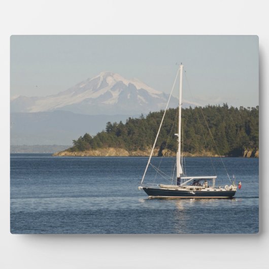 Mount Baker dominiert die Landschaft Fotoplatte (Vorderseite)