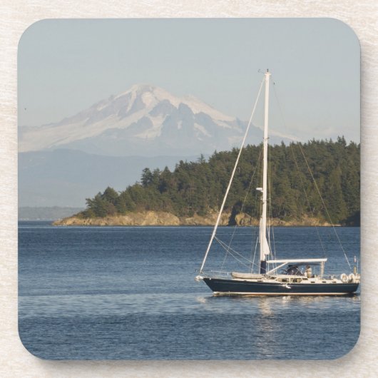 Mount Baker dominiert Landschaft Getränkeuntersetzer (Vorderseite)