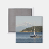 Mount Baker dominiert Landschaft Magnet (Vorderseite/Rückseite)