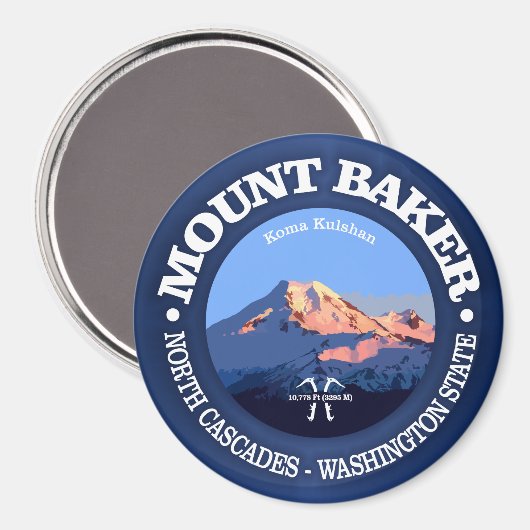 Mount Baker Magnet (Vorderseite/Rückseite)