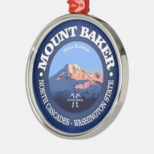 Mount Baker Ornament Aus Metall (Links)