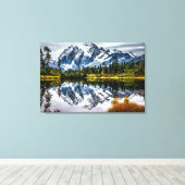 Mount Baker reflektiert Leinwanddruck (Insitu (Holzboden))