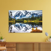 Mount Baker reflektiert Leinwanddruck (Insitu (Wohnzimmer))