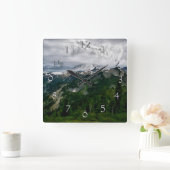 Mount-Baker-Uhr Quadratische Wanduhr (Zuhause)