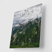 Mount-Baker-Uhr Quadratische Wanduhr (Winkel)
