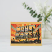 Mount Baker WA Vulkan Urwald Kunst Postkarte (Stehend Vorderseite)