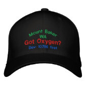 Mount Baker Washington Elevation Cap Bestickte Kappe (Vorderseite)