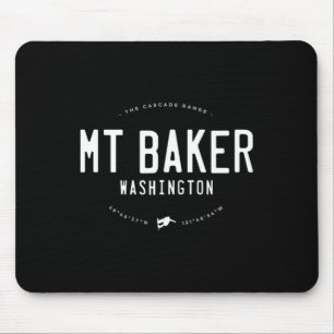 Mount Baker Washington Grafik erschüttert Vintag Mousepad