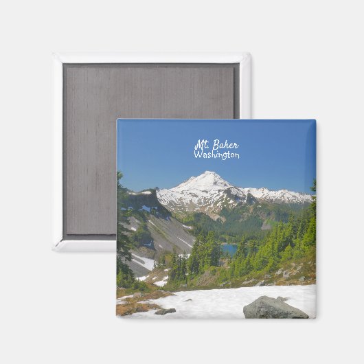 Mount Baker Washington Landschaftlich Foto Magnet (Vorderseite/Rückseite)