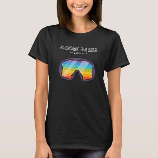 Mount Baker Washington - LGBTQ Pride Ski Googles P T-Shirt (Vorderseite)