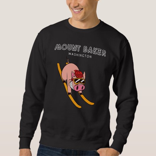 Mount Baker Washington Pig Ski Sweatshirt (Vorderseite)