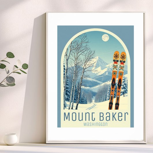 Mount Baker Washington ski resort Poster