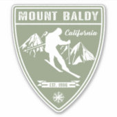 Mount Baldy California Aufkleber (Vorderseite)