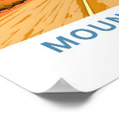 Mount Baldy California Travel Print Poster (Ecke)