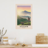 Mount Batur Bali Reiseposter Poster (Küche)
