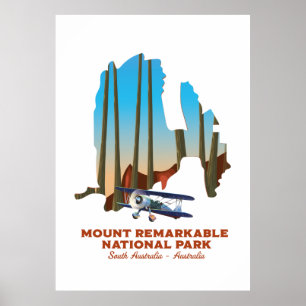 Mount Bemerkenswertes Reiseplakat für Südaustralie Poster