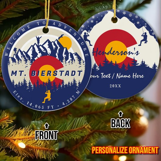 Mount Bierstadt Colorado 14ers Fourteener Klettern Keramik Ornament