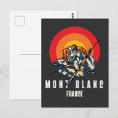 Mount Blanc Ski Frankreich Postkarte (Vorne/Hinten)