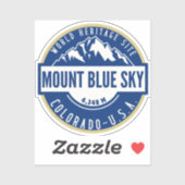 Mount Blue Sky Colorado Elev 4348 m Aufkleber (Blatt)
