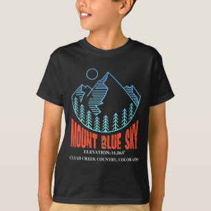 Mount Blue Sky Colorado Skiberg Skifahren Skifahre T-Shirt