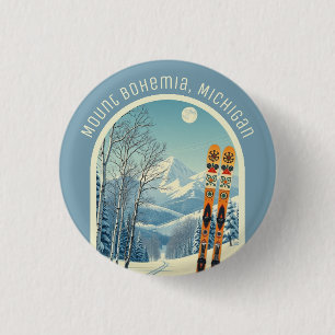 Mount Bohemia Michigan Ski-Souvenir Button