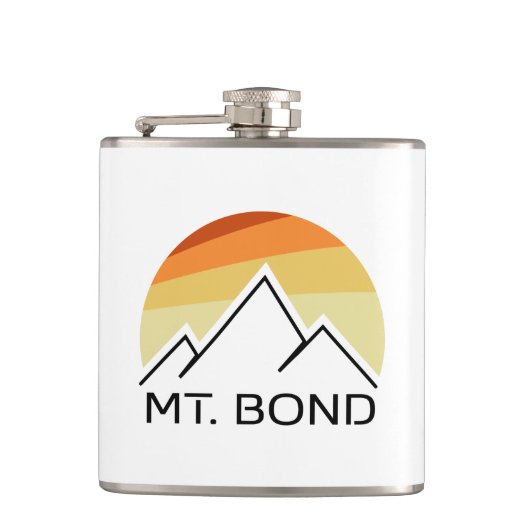 Mount Bond New Hampshire Retro Flachmann (Vorderseite)