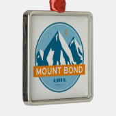 Mount Bond New Hampshire Stars Moon Ornament Aus Metall (Rechts)