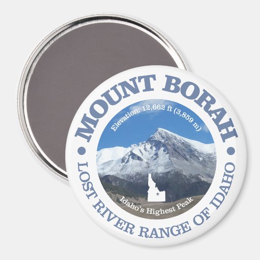Mount Borah Magnet (Vorderseite/Rückseite)