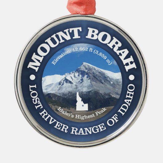 Mount Borah Ornament Aus Metall (Vorne)