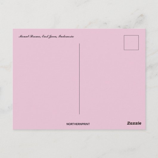 Mount Bromo East Java Indonesien Postkarte (Rückseite)