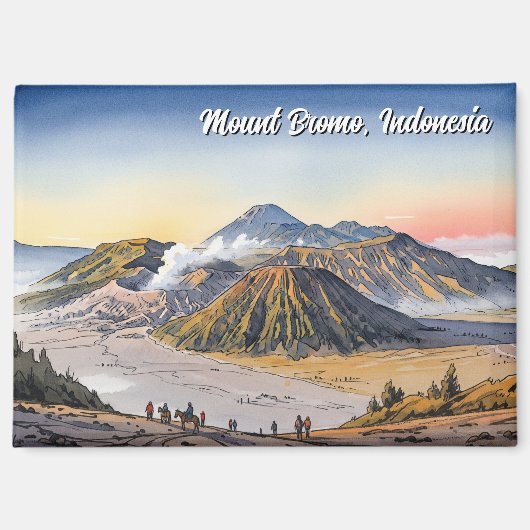 Mount Bromo Indonesia Travel Magnet (Vorderseite)