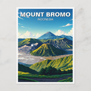 Mount Bromo Indonesia Travel Postkarte