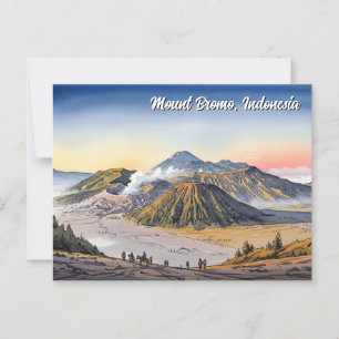 Mount Bromo Indonesia Travel Postkarte