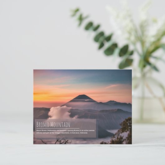 Mount Bromo Postcard Postkarte (Stehend Vorderseite)