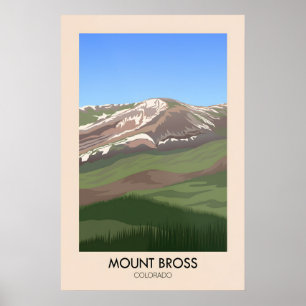 Mount Bross Colorado USA Reiseplakat Poster
