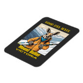 Mount Buller Australia Kangaroo Skier Magnet (Linke Seite)