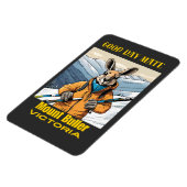 Mount Buller Australia Kangaroo Skier Magnet (Linke Seite)