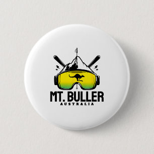 Mount Buller Australien Ski Retro Skifahren Button