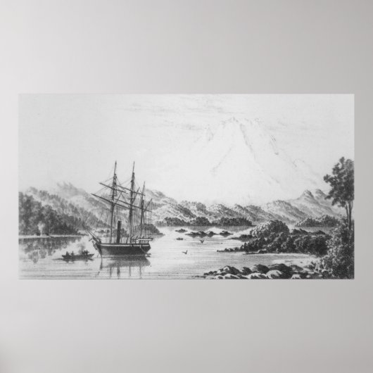 Mount Burney from the Otter Islands Poster (Vorne)