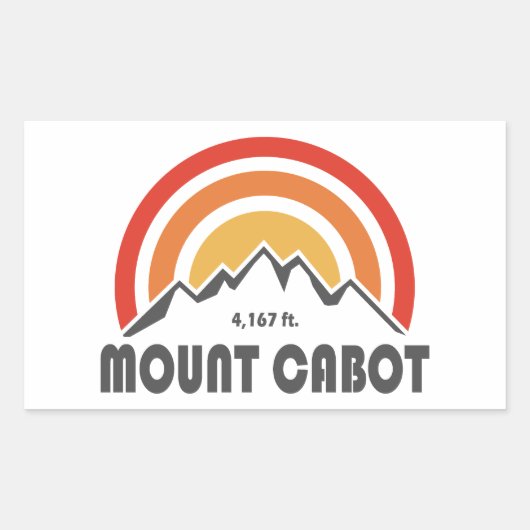 Mount Cabot New Hampshire Rechteckiger Aufkleber (Vorderseite)