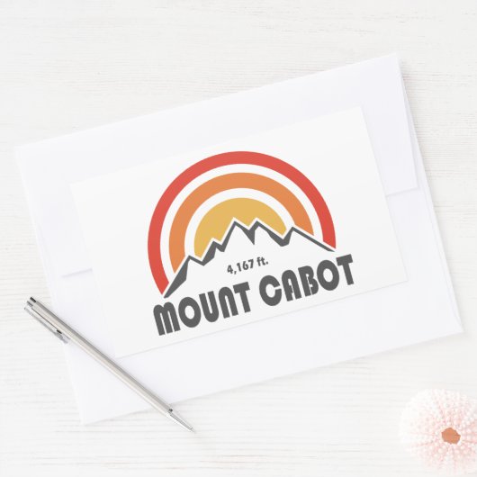 Mount Cabot New Hampshire Rechteckiger Aufkleber (Umschlag)